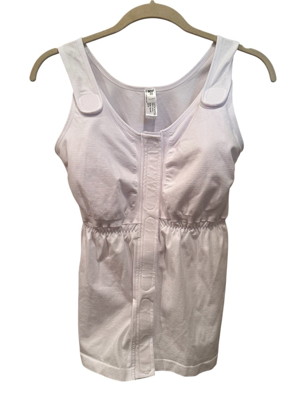 Amoena Malia Mastectomy  Top  Drain Bulb Pockets Velcro Closure Sz L
